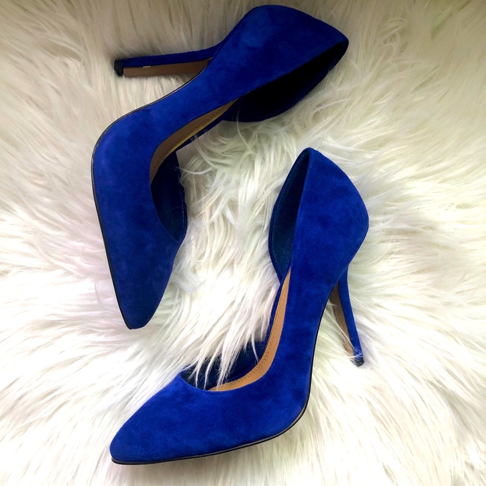 BCBG Brilliant Blue Pumps (faux suede)